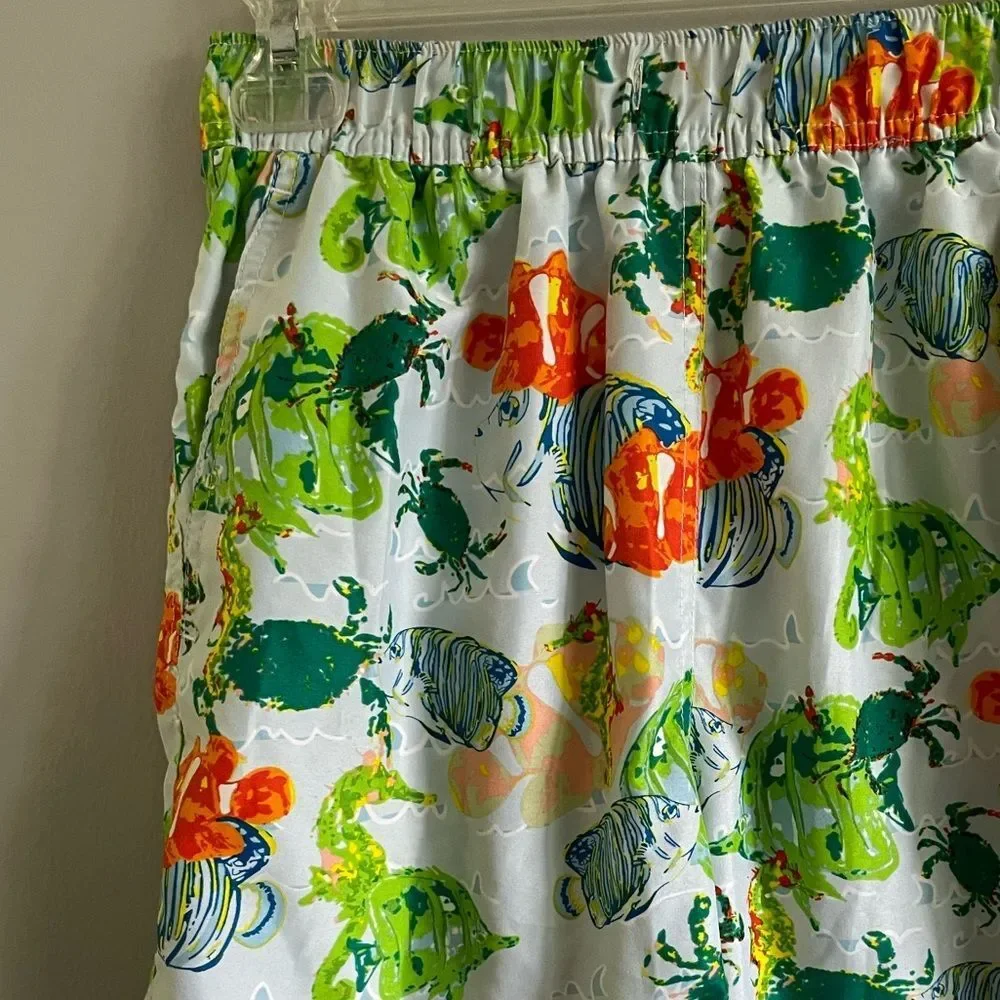 Peter Millar Tropical Fish Men’s Swim Trunks Size Small